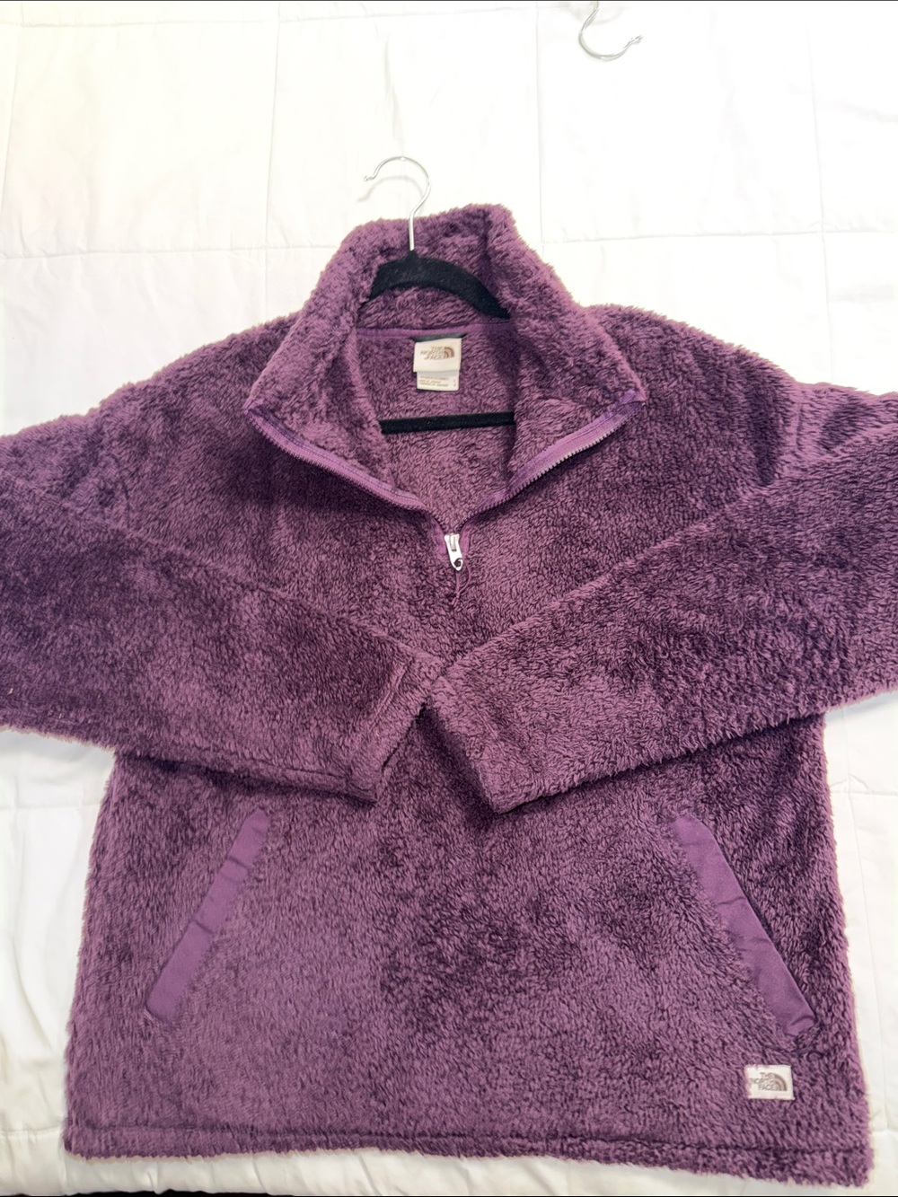 The North Face Women's Plush Quarter-Zip Teddy Jacket — Deep Purple